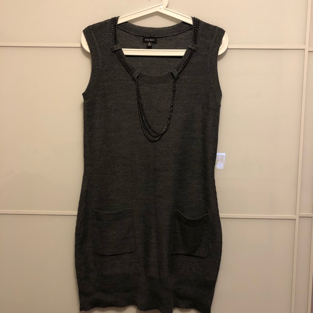 Nine West Knit Top With Chains